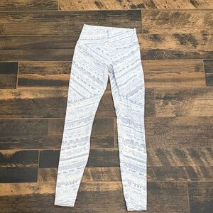 lululemon athletica Light Gray Patterned Leggings